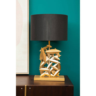 Zilla Linen Black Table Lamp