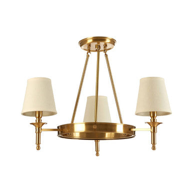 Zina Linen Gold Ceiling Light