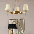 Zina Linen Gold Ceiling Light