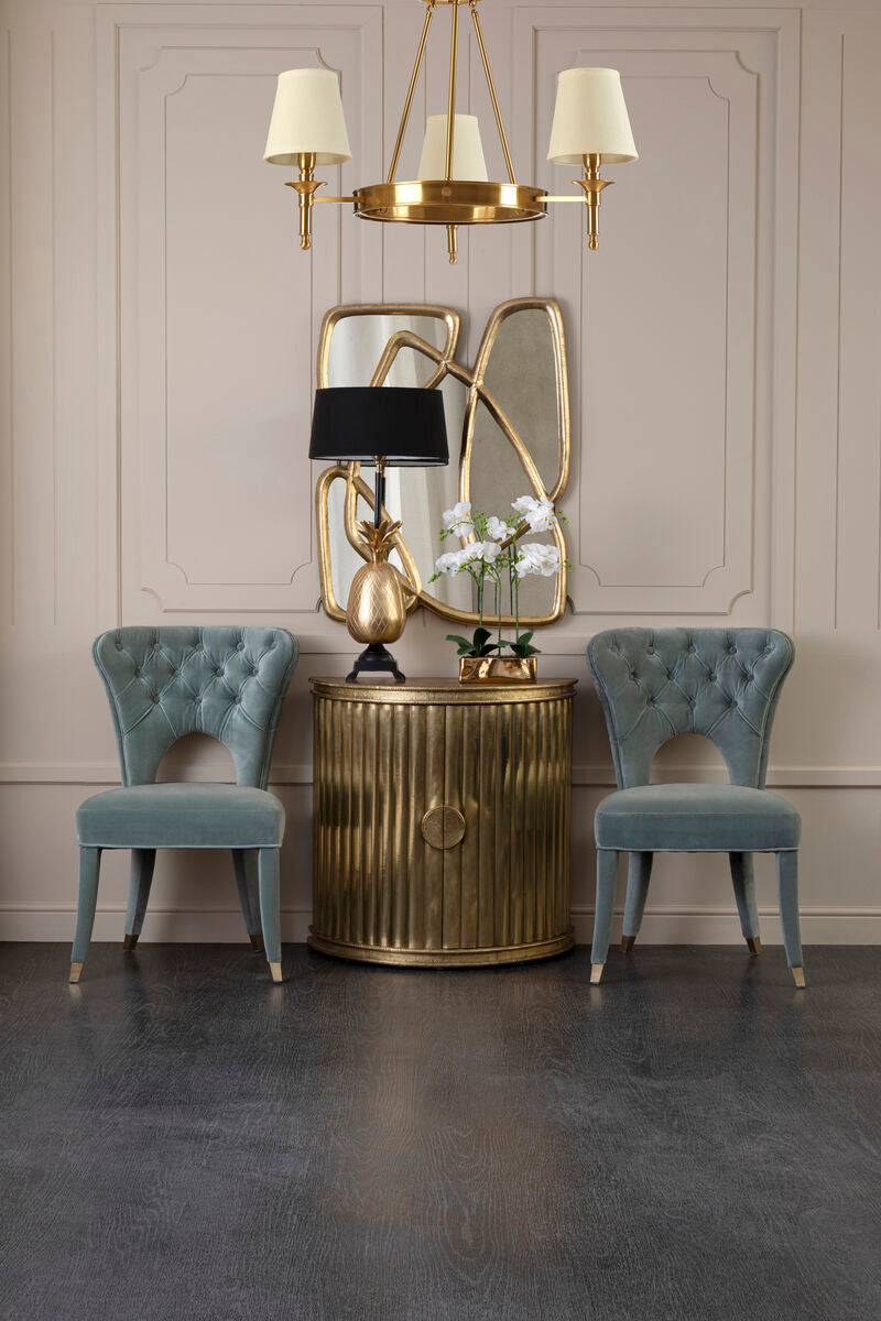 Zina Linen Gold Ceiling Light
