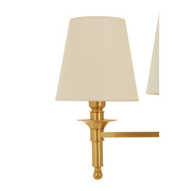 Zina 6 Arm Linen White Contemporary Ceiling Light