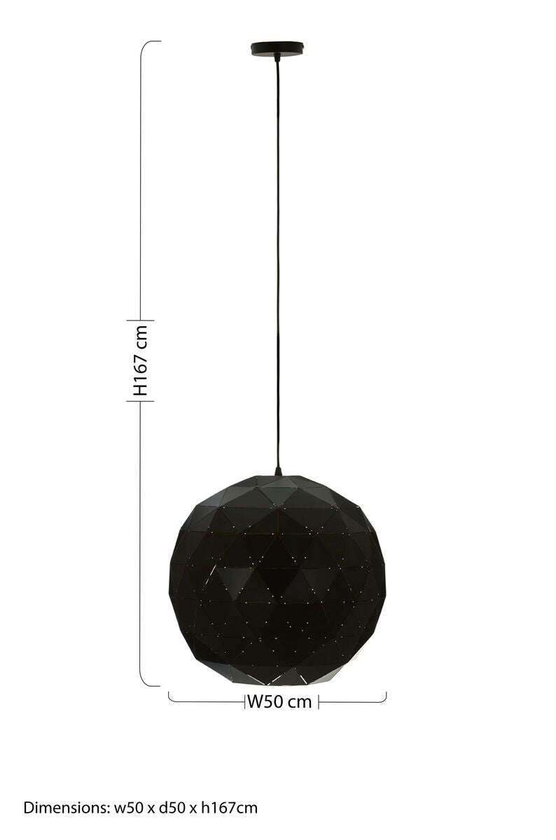 Mateo Medium Black & Copper Pendant Light