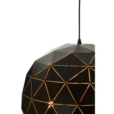 Mateo Medium Black & Copper Pendant Light