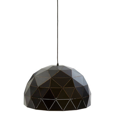 Mateo Large Black & Copper Dome Pendant Light