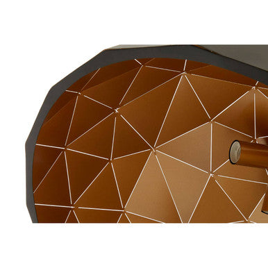 Mateo Large Black & Copper Dome Pendant Light