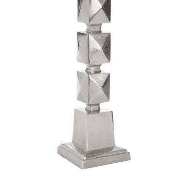 Macey Faceted Fabric Black Table Lamp
