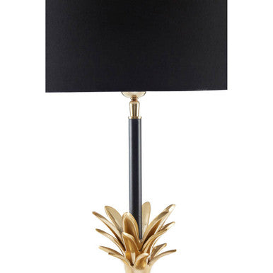 Boho Pineapple Fabric Black Bohemian Table Lamp