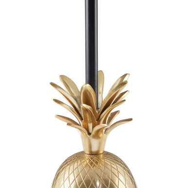 Boho Pineapple Fabric Black Bohemian Table Lamp