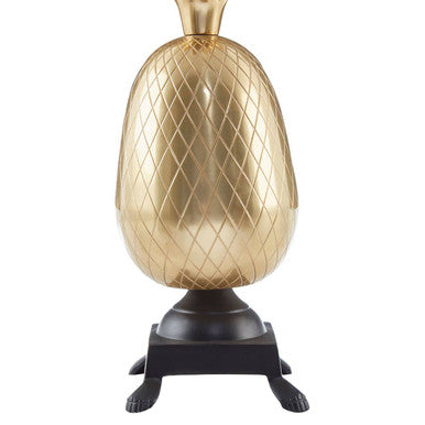 Boho Pineapple Fabric Black Bohemian Table Lamp