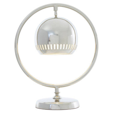 Macon Circle Grey Modern Table Lamp
