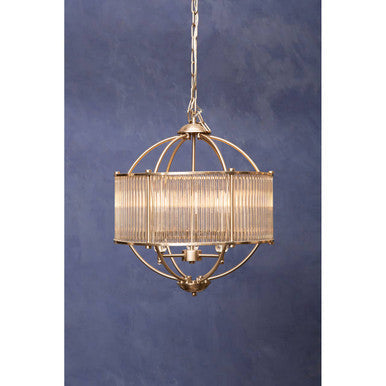 Abira Glass Silver Contemporary Pendant Light