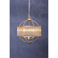 Abira Glass Silver Contemporary Pendant Light