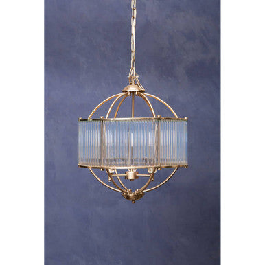 Abira Glass Silver Contemporary Pendant Light