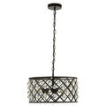Abira Criss-Cross Iron Matte Black Pendant Light