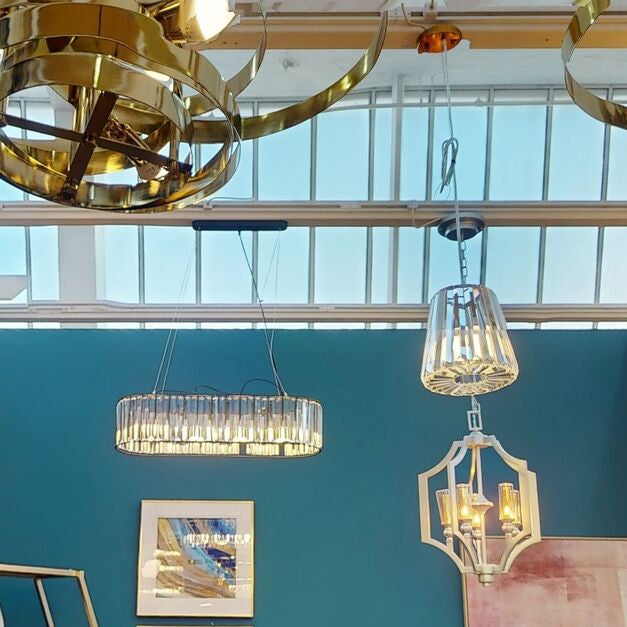 Alka 5 Bulb Glass Chrome Contemporary Pendant Light