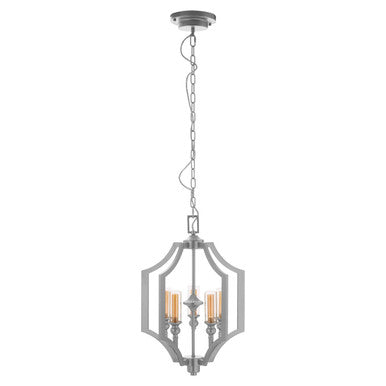 Alka 5 Bulb Glass Chrome Contemporary Pendant Light
