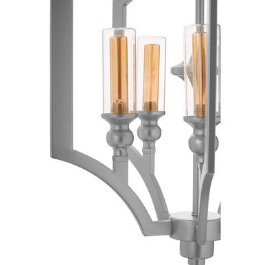 Alka 5 Bulb Glass Chrome Contemporary Pendant Light