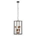 Allas 6 Bulb Iron Matte Black Pendant Light