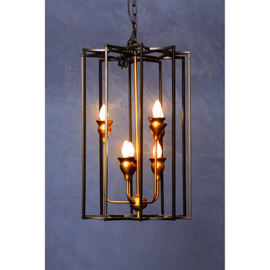 Allas 6 Bulb Iron Matte Black Pendant Light