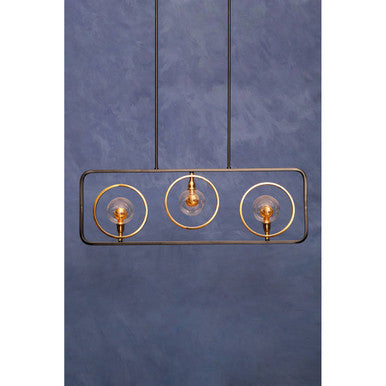 Abira 3 Bulb Iron Black Modern Pendant Light