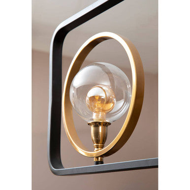 Abira 3 Bulb Iron Black Modern Pendant Light