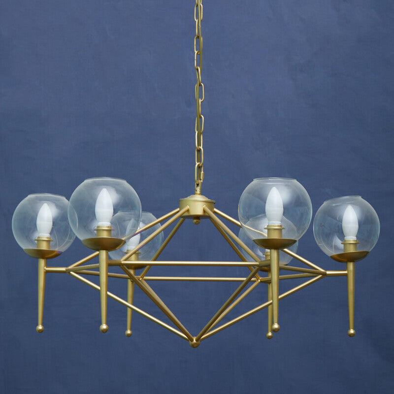 Abira 6 Bulb Geo Pendant Light