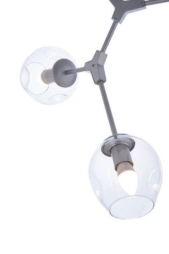 Abira 5 Arm Silver Pendant Light