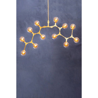 Abira 12 Arm Gold Pendant Light