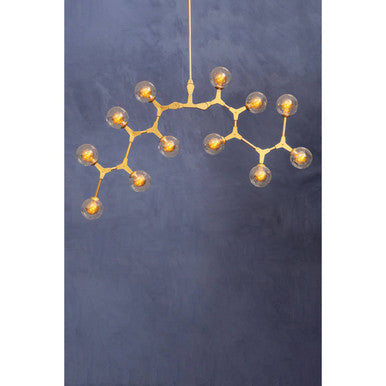 Abira 12 Arm Gold Pendant Light