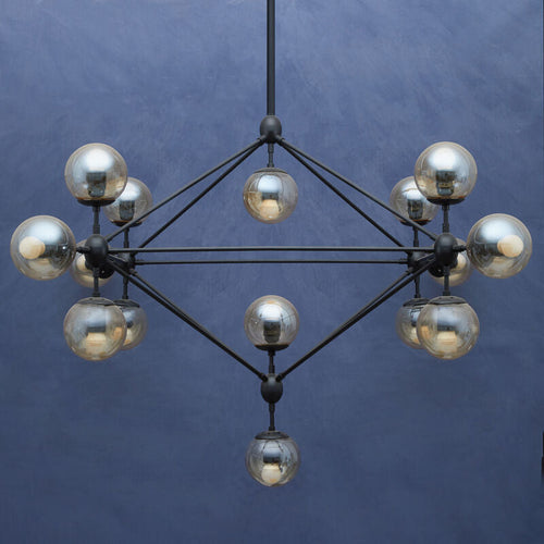 Abira Matte Black 21 Arm Pendant Lamp