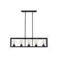 Aliko 5 Bulb Matte Black Ceiling Light