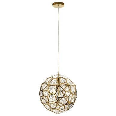 Akela Steel Gold Contemporary Pendant Light