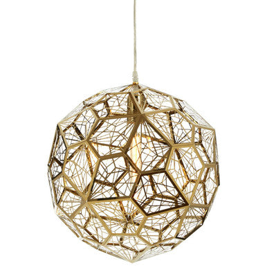 Akela Steel Gold Contemporary Pendant Light