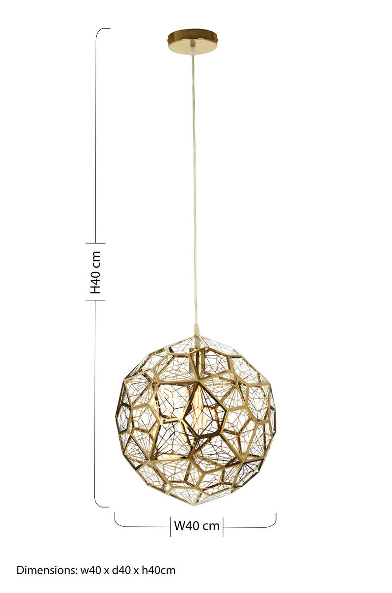 Akela Steel Gold Contemporary Pendant Light