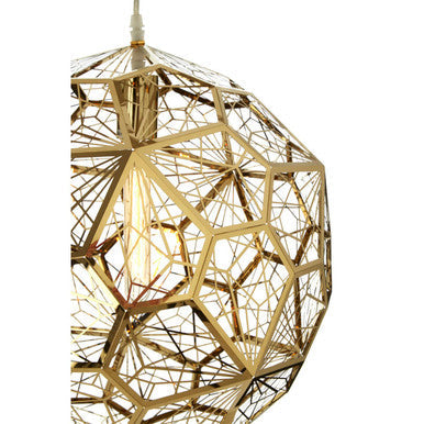 Akela Steel Gold Contemporary Pendant Light