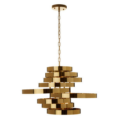 Alana 5 Bulb Gold Pendant Lamp