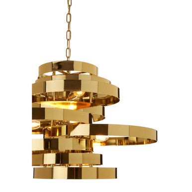 Alana 5 Bulb Gold Pendant Lamp