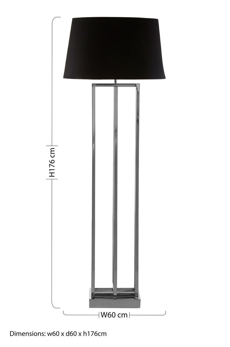 Skye Nickel Rectangular Floor Lamp