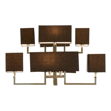 Skye 12 Bulb Glass Black Pendant Light