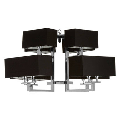 Skye 12 Bulb Glass Black Pendant Light