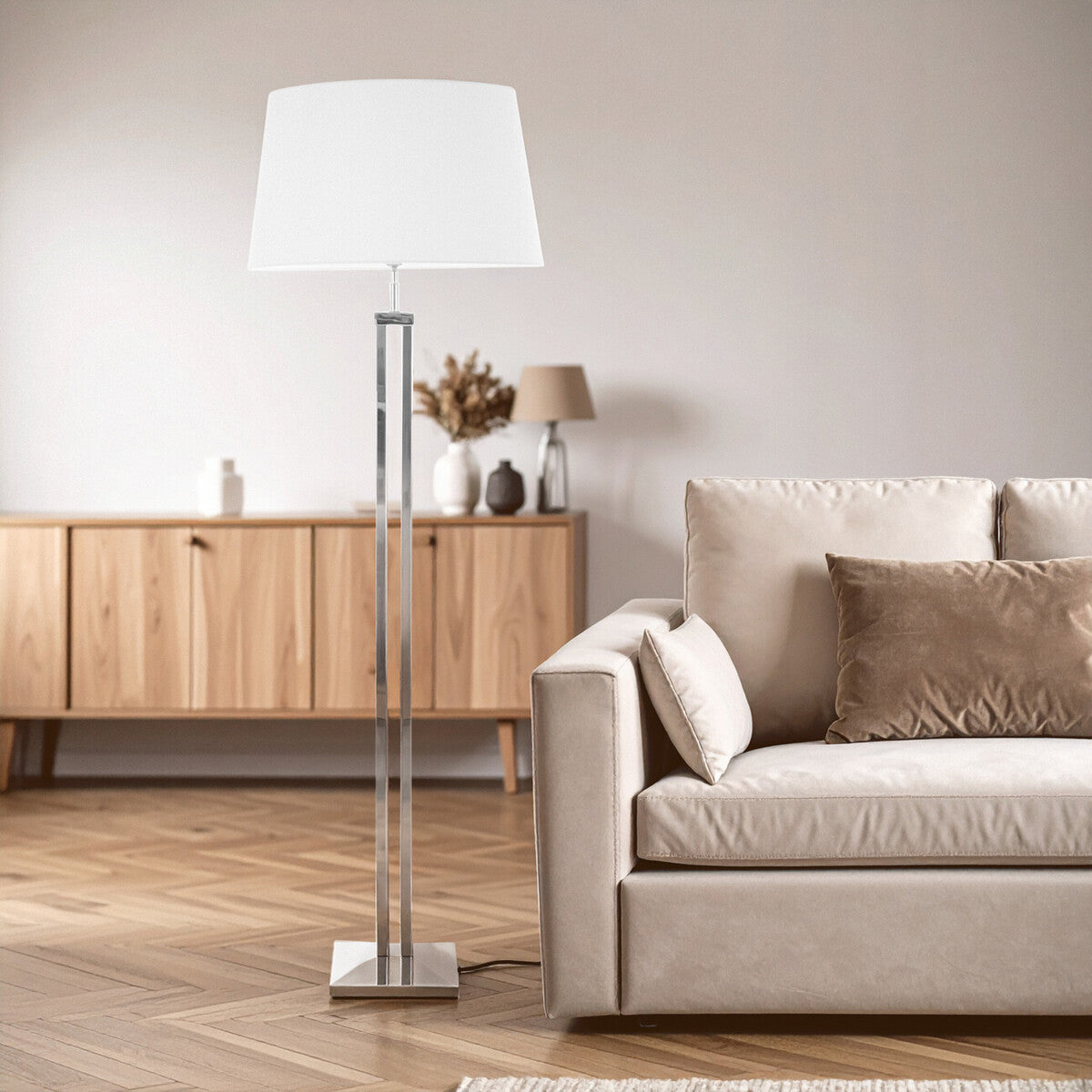 Skye Floor Lamp With Dual Rod Base