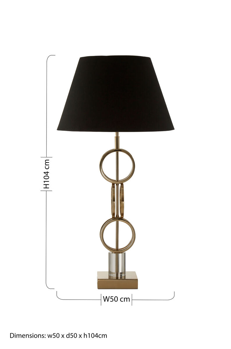 Skye Gold Table Lamp With Dual Ring Base