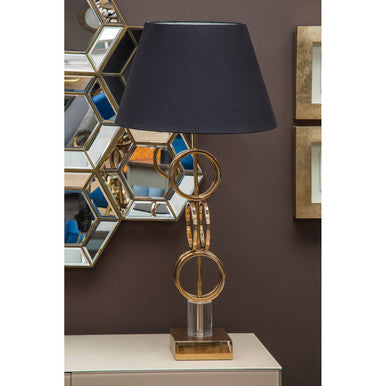 Skye Gold Table Lamp With Dual Ring Base