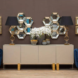 Skye Gold Table Lamp With Dual Ring Base
