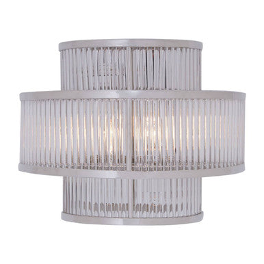 Salasco 3 Tier Nickel Glass Wall Light