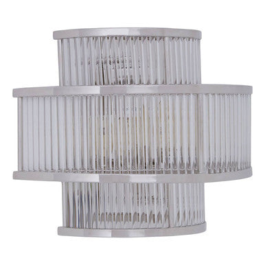 Salasco 3 Tier Nickel Glass Wall Light
