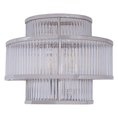 Salasco 3 Tier Nickel Glass Wall Light