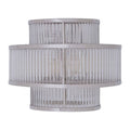 Salasco 3 Tier Nickel Glass Wall Light