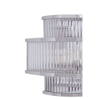 Salasco 3 Tier Nickel Glass Wall Light