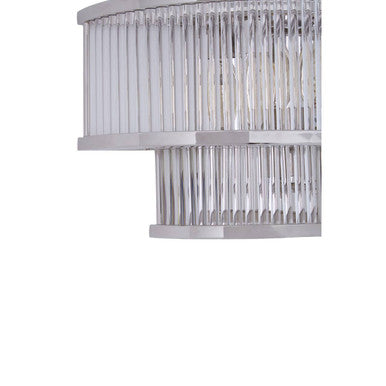 Salasco 3 Tier Nickel Glass Wall Light